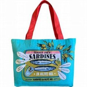 Trader Joe's Bags | Trader Joe's Sardines Reusable Shopping Tote Cotton Bag New